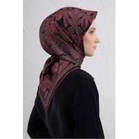Armine Sura İpek Eşarp -2025/2026 -9421 Siyah, Kırmızı Armine Sura İpek Eşarp -2025/2026 -9421 Siyah, Kırmızı