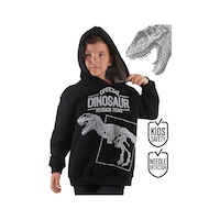 Erkek Çocuk Kışlık Dinozor Desenli Siyah Kapüşonlu Uzun Kollu Sweatshirt 4-10 Yaş Erkek Çocuk Kışlık Dinozor Desenli Siyah Kapüşonlu Uzun Kollu Sweatshirt 4-10 Yaş