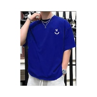 Medinenur Gülen Yüz Baskı Unisex T-shirt Mavi Medinenur Gülen Yüz Baskı Unisex T-shirt Mavi