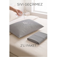 Formeya 2'li Gri Fermuarlı Sıvı Geçirmez Yastık Koruyucu Alez Formeya 2'li Gri Fermuarlı Sıvı Geçirmez Yastık Koruyucu Alez