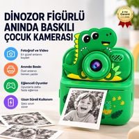 ZOOMY-DY Dinozor Figürlü Anında Baskılı Çocuk Kamerası-1794 ZOOMY-DY Dinozor Figürlü Anında Baskılı Çocuk Kamerası-1794