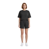 Cottonhıll Premium - Sway Collection Siyah Modal Şortlu Kadın Eşofman Takımı