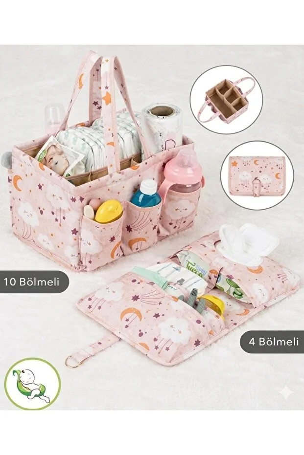 Lüx Anne Bebek Bakım Çantası Organizeri I Taşınabilir Bakım Çantası 2 Li Set Pembe Lüx Anne Bebek Bakım Çantası Organizeri I Taşınabilir Bakım Çantası 2 Li Set Pembe