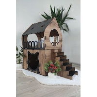 Mabel Kedi Evi Teraslı Dekoratif Kedi Evi Mabel Kedi Evi Teraslı Dekoratif Kedi Evi