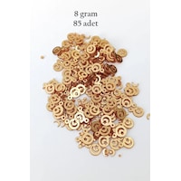 Oya Abiye Bileklik Kolye Pleksi Metalik Plastik Pul Altın Renk 8 Gram 85 Adet - Bnc483 Oya Abiye Bileklik Kolye Pleksi Metalik Plastik Pul Altın Renk 8 Gram 85 Adet - Bnc483