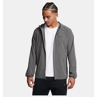 Under Armour Ua Vibe Woven Jacket Mens Castlerock / / Black 6003001-025 Gri Under Armour Ua Vibe Woven Jacket Mens Castlerock / / Black 6003001-025 Gri