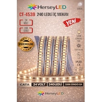 Ct-4539 24v Günışığı Işık 240 Led İç Mekan Şerit Led 5 Metre Ürün 24 Volttur Yanlış Trafo İle Çalıştırmayın Günışığı 3200k Ct-4539 24v Günışığı Işık 240 Led İç Mekan Şerit Led 5 Metre Ürün 24 Volttur Yanlış Trafo İle Çalıştırmayın Günışığı 3200k
