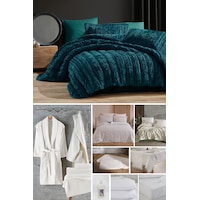Elart Çeyiz Paketi 48 Parça Kadife Comfort Royal Zümrüt Yeşili