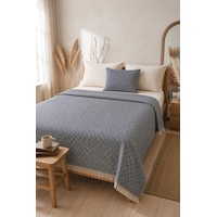 Lunga Vita Dokuma Pike Çiftkişilik 200x220 Çok Amaçlı Bohem Yatak Örtüsü İndigo Lunga Vita Dokuma Pike Çiftkişilik 200x220 Çok Amaçlı Bohem Yatak Örtüsü İndigo