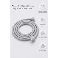 Gri Silikon Duş Hortumu 150 Cm - Esnek, Kırılmaz Ve Dayanıklı Banyo Hortumu Gri Silikon Duş Hortumu 150 Cm - Esnek, Kırılmaz Ve Dayanıklı Banyo Hortumu