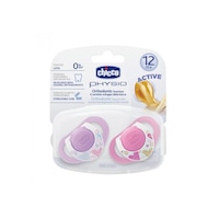 Chicco 2 Li Physio Kauçuk Emzik 12 Ay+ Kız Chicco 2 Li Physio Kauçuk Emzik 12 Ay+ Kız