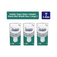 Holder Emici Külot Yetişkin Hasta Bezi Büyük Boy L 3 x 30'lu Holder Emici Külot Yetişkin Hasta Bezi Büyük Boy L 3 x 30'lu