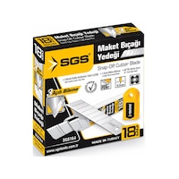 Sgs Sgs164 18 Mm Maket Bıçağı Yedeği 0,50 Mm 10 Paket 100 Adet Metal Uç Kutu Sgs Sgs164 18 Mm Maket Bıçağı Yedeği 0,50 Mm 10 Paket 100 Adet Metal Uç Kutu