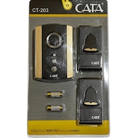 Cata Ct-203 Kablosuz Kapı Zili Kahverengi Desenli Cata Ct-203 Kablosuz Kapı Zili Kahverengi Desenli