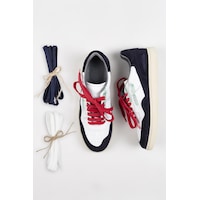 Krahe Artemis Erkek Hakiki Deri Eskitme El Boyamalı Bağcık Ve Iki Yedek Bağcıklı Beyaz-Laci Sneakers 001 Krahe Artemis Erkek Hakiki Deri Eskitme El Boyamalı Bağcık Ve Iki Yedek Bağcıklı Beyaz-Laci Sneakers 001