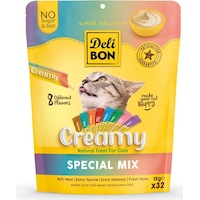 Delibon Creamy Karışık Kedi Ödül Maması 32 x 15 G Delibon Creamy Karışık Kedi Ödül Maması 32 x 15 G