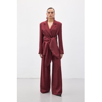 Sateen Freya Pantolon - Bordo-137155 Bordo Sateen Freya Pantolon - Bordo-137155 Bordo
