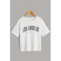Uyguntarz Çocuk Los Angles Pamuklu Tshirt Beyaz Uyguntarz Çocuk Los Angles Pamuklu Tshirt Beyaz