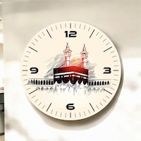 AA Shop Renkli Baskı Kabe Dini Desenli Sayılı Hediyelik Ahşap Sessiz Duvar Saati 50cm ÇOk Renkli AA Shop Renkli Baskı Kabe Dini Desenli Sayılı Hediyelik Ahşap Sessiz Duvar Saati 50cm ÇOk Renkli