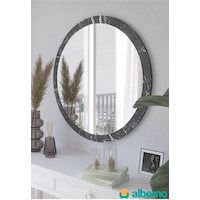 Usta Mekan Siyah Mermer Ahşap Dekoratif Yuvarlak Antre Koridor Duvar Banyo Wc Ofis Aynası 42 Cm Usta Mekan Siyah Mermer Ahşap Dekoratif Yuvarlak Antre Koridor Duvar Banyo Wc Ofis Aynası 42 Cm