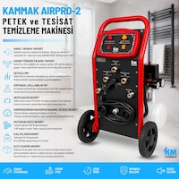 Kammak AirPro-2 750 W Çift Yönlü Kompresörlü Petek Temizleme Makinesi Kammak AirPro-2 750 W Çift Yönlü Kompresörlü Petek Temizleme Makinesi
