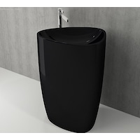 Bocchi Etna Monoblok Lavabo Parlak Siyah 1075-005-0125 Bocchi Etna Monoblok Lavabo Parlak Siyah 1075-005-0125