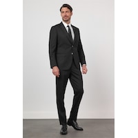 İmza Siyah Mono Yaka 6 Drop Comfort Fit Tam Astar Esnek Takım Elbise 1001260167 İmza Siyah Mono Yaka 6 Drop Comfort Fit Tam Astar Esnek Takım Elbise 1001260167