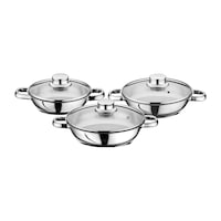 Gülsan Omlet Set 6 Parça Sahan Seti Cam Kapak Gülsan Omlet Set 6 Parça Sahan Seti Cam Kapak