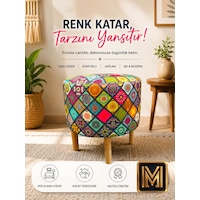 Diday Çini Puf F Trend Puf Koltuk Puff Bench Dekoratif Bohem Doğal Gürgen Ayak Amaçlı Bahçe Balkon Çok Renkli Diday Çini Puf F Trend Puf Koltuk Puff Bench Dekoratif Bohem Doğal Gürgen Ayak Amaçlı Bahçe Balkon Çok Renkli