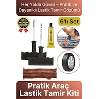 Çok Amaçlı Pratik Patlayan Tekerlek Araç Bisiklet Lastik Tamir Kiti Macun Fitil Atma Seti 6 Parça Çok Amaçlı Pratik Patlayan Tekerlek Araç Bisiklet Lastik Tamir Kiti Macun Fitil Atma Seti 6 Parça