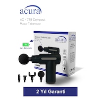Ac-748 Compact 6 Kademeli 4 Başlıklı Masaj Tabancası Siyah Ac-748 Compact 6 Kademeli 4 Başlıklı Masaj Tabancası Siyah