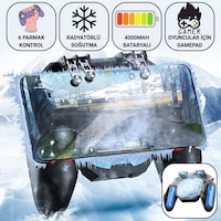Polham 6 Parmak Kontrollü Radyatörlü Soğutmalı 4000mah Bataryalı Profesyonel Oyun Gamepadi Pubg, Cod, Free Fire Ve Tüm Mobil Oyunlar İçin Polham 6 Parmak Kontrollü Radyatörlü Soğutmalı 4000mah Bataryalı Profesyonel Oyun Gamepadi Pubg, Cod, Free Fire Ve Tüm Mobil Oyunlar İçin