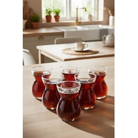 Snippy Tea - 6'lı Cam Çay Bardağı Cam Çay Seti 170 Cc Cam Snippy Tea - 6'lı Cam Çay Bardağı Cam Çay Seti 170 Cc Cam