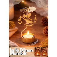 Dekoratif Isı İle Dönen Mumluk Gold Metal Ev Dekoru Atlı Karınca Hediyelik Şık Tasarım Çok Renkli Dekoratif Isı İle Dönen Mumluk Gold Metal Ev Dekoru Atlı Karınca Hediyelik Şık Tasarım Çok Renkli