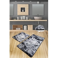 Tıger 2 Li Set Banyo Halısı Paspas Yıkanabilir Çok Renkli Tıger 2 Li Set Banyo Halısı Paspas Yıkanabilir Çok Renkli