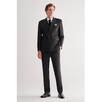 İmza Siyah Kırlangıç Yaka Çizgili Kruvaze 6 Drop Slim Fit Tam Astar Esnek Takım Elbise 1001255152 İmza Siyah Kırlangıç Yaka Çizgili Kruvaze 6 Drop Slim Fit Tam Astar Esnek Takım Elbise 1001255152