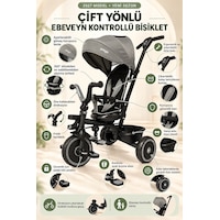 2027 Model Yeni Sezon Yeni Model Çift Yönlü Ebeveyn Kontrollü 3 Teker Bisiklet Gri 2027 Model Yeni Sezon Yeni Model Çift Yönlü Ebeveyn Kontrollü 3 Teker Bisiklet Gri