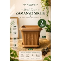 Dekoratif Antik Kare Alt Tabaklı Saksı 7 Litre 1 Adet Dekoratif Antik Kare Alt Tabaklı Saksı 7 Litre 1 Adet