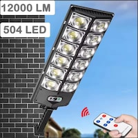 Solar 12000 Lümen 504 Led Hareket Sensörlü Kumandalı Bahçe Sokak Garaj Ev Aydınlatma Lambası Işık Solar 12000 Lümen 504 Led Hareket Sensörlü Kumandalı Bahçe Sokak Garaj Ev Aydınlatma Lambası Işık