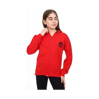 Toontoy Kız Çocuk Nakışlı Hırka Kırmızı Toontoy Kız Çocuk Nakışlı Hırka Kırmızı