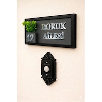 Kişiye Özel Ahşap Kapı İsimliği Çiçekli Silver 10x20 Cm Mdf Dekoratif Kapı Tabelası Antrasit-gümüş Kişiye Özel Ahşap Kapı İsimliği Çiçekli Silver 10x20 Cm Mdf Dekoratif Kapı Tabelası Antrasit-gümüş