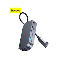 Baseus Bending Angle No.7 Çok Fonksiyonlu 6 Port Type-C Hub (Cah-Gri (124797448) Baseus Bending Angle No.7 Çok Fonksiyonlu 6 Port Type-C Hub (Cah-Gri (124797448)