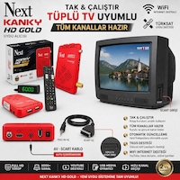 Next Kanky Hd Gold Full Hd Uydu Alıcısı Tüplü Tv Uyumlu Av Scart Kablolu, Tkgs Otomatik Güncelleme