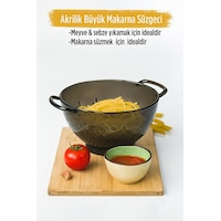 Akrilik Füme Makarna Süzgeçi & Sebze Meyve Süzgeçi Çok Renkli Akrilik Füme Makarna Süzgeçi & Sebze Meyve Süzgeçi Çok Renkli