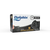 Dolphin M Beden, Siyah, Nitril Eldiven, Pudrasız, Latekssiz, Kutuda 100 Adet Dolphin M Beden, Siyah, Nitril Eldiven, Pudrasız, Latekssiz, Kutuda 100 Adet