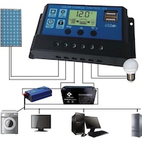 Solar Güneş Paneli Akü Şarj Kontrol Cihazı 30 Amper-12V-24V Solar Güneş Paneli Akü Şarj Kontrol Cihazı 30 Amper-12V-24V