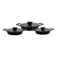 Amboss Vento 6 Parça Titanyum Kaplama Sahan Seti 18-20-22 cm Amboss Vento 6 Parça Titanyum Kaplama Sahan Seti 18-20-22 cm