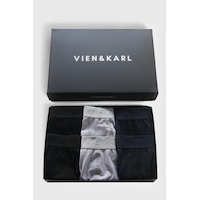 Vien&Karl Erkek Siyah Gri Lacivert 6 Lı Kutu Düz Likralı Boxer Gri Vien&Karl Erkek Siyah Gri Lacivert 6 Lı Kutu Düz Likralı Boxer Gri