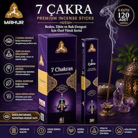 Mahur 7 Çakra Tütsü 120 Adet 6 Kutu X 20 Çubuk, Premium Kokulu Çubuk Tütsü, Yoga Meditasyon Ve Ortam Kokulandırma İçin Mahur 7 Çakra Tütsü 120 Adet 6 Kutu X 20 Çubuk, Premium Kokulu Çubuk Tütsü, Yoga Meditasyon Ve Ortam Kokulandırma İçin