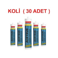 Soudal Acryrub Silikonize Mastik 500 Gr Beyaz - 30 Adet 1 Koli Soudal Acryrub Silikonize Mastik 500 Gr Beyaz - 30 Adet 1 Koli